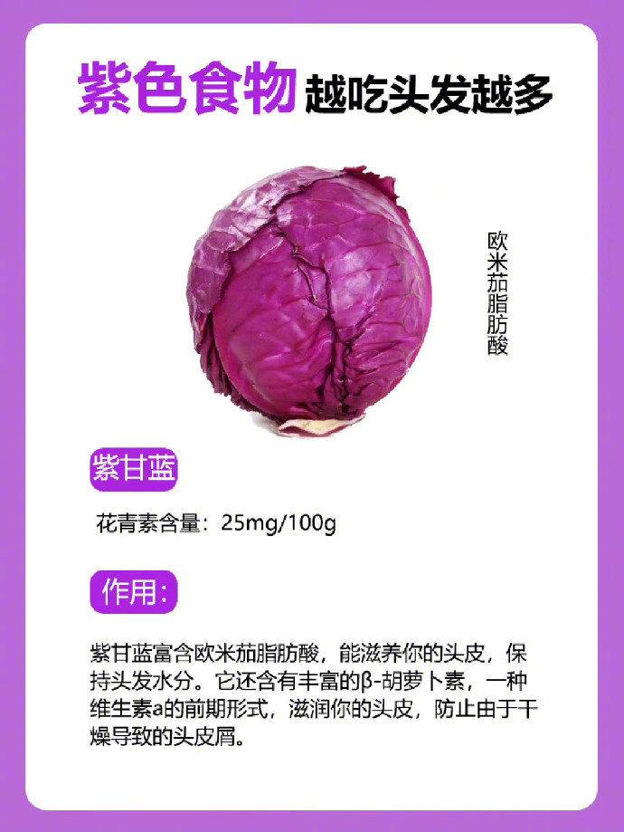 越吃头发越多的紫色食物！多吃头发疯长，为了拥有健康的头发，请你多吃紫色食物！