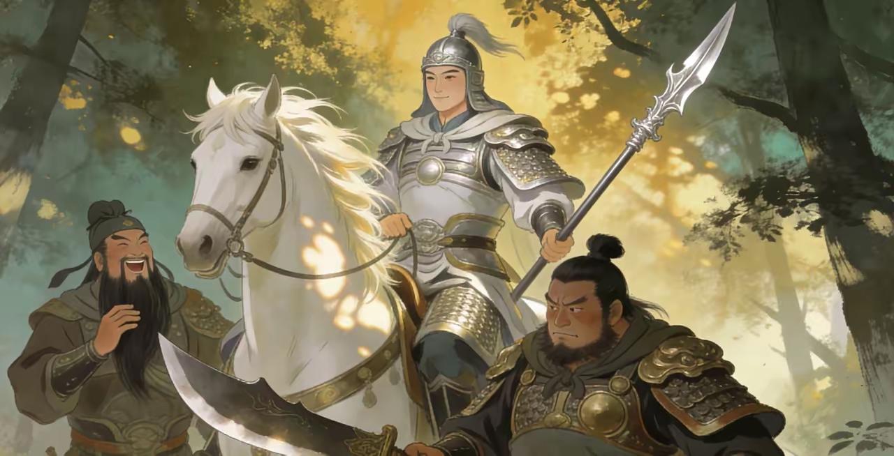 周仓被赵云打败后，关羽连说厉害。周仓说：“枪出如龙，确实厉害。”关羽说：“我说的