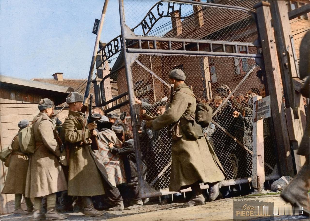 1945年1月27日，苏联红军士兵打开了位于被占领波兰境内的德国集中营奥斯维辛一