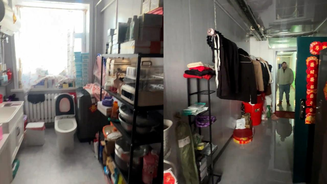 半年没回家，回来发现走廊成了“私人SPA”：马桶在楼梯口，热水器挂墙角她半年没