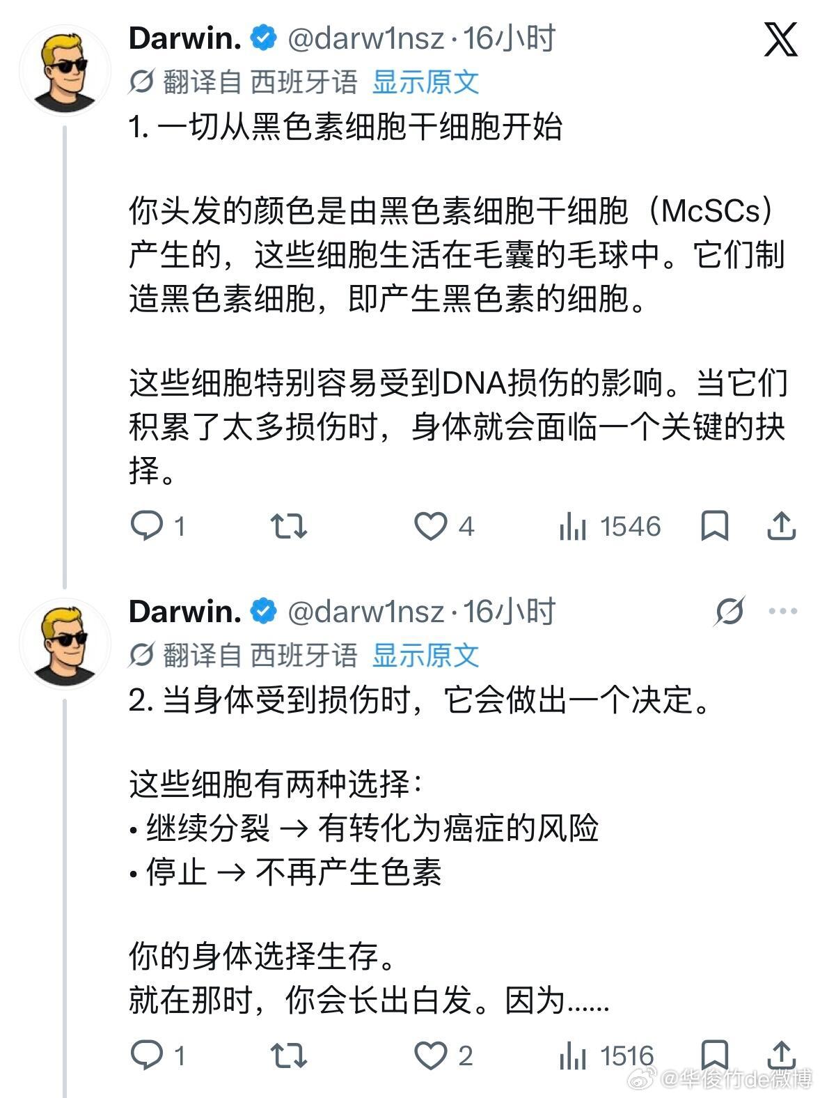 日本科学家刚刚发现了一条关于白发的惊人消息。这字面意思上就是你的身体选择生存而非
