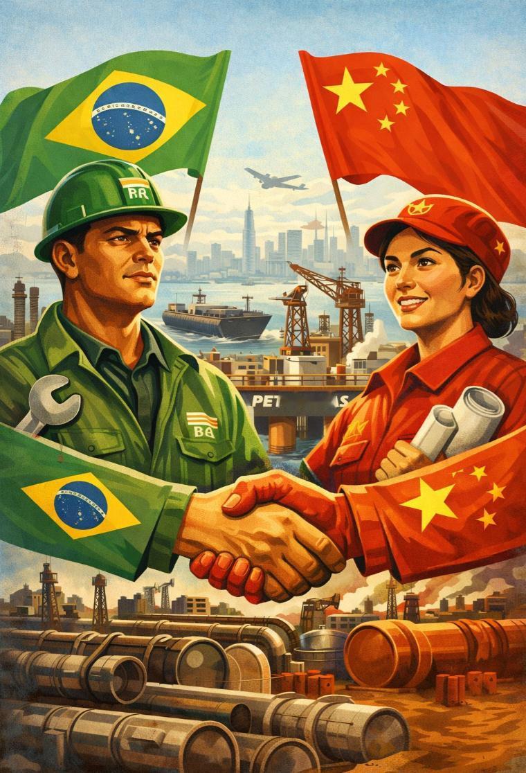 巴西石油公司前总裁说现在中国找“中立”又靠谱的石油供应国可太难了，而巴西就像