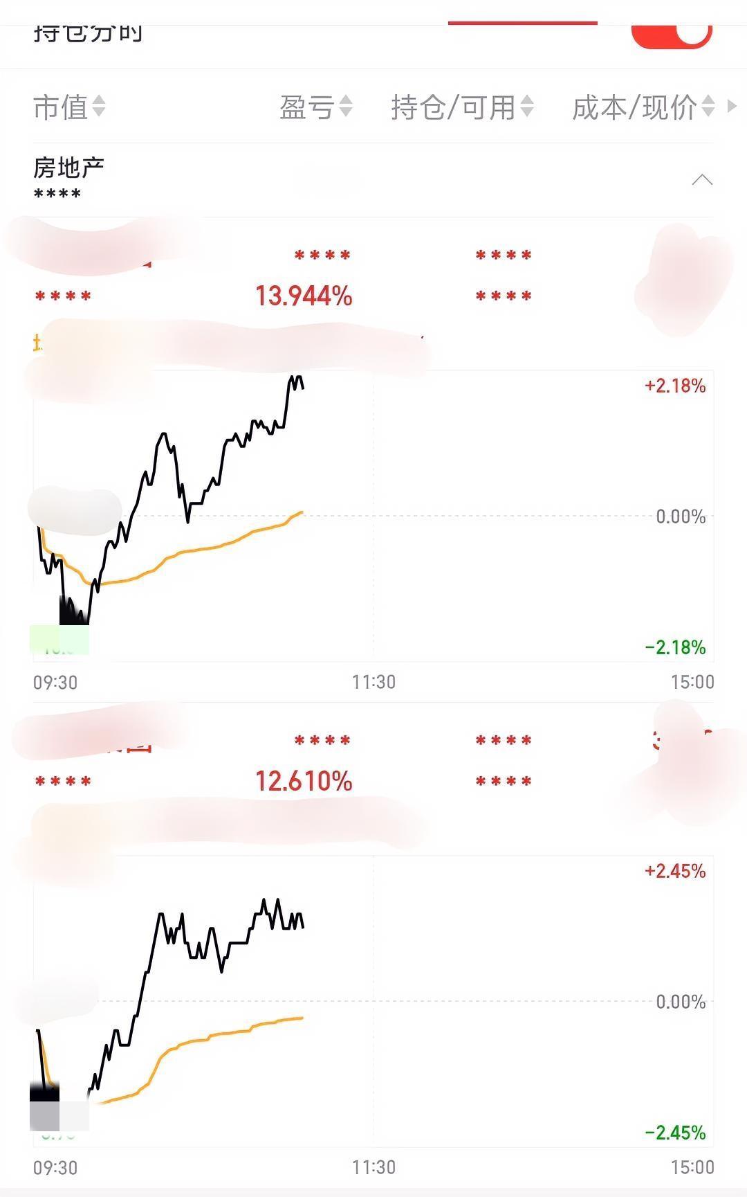 今日早盘真心惊肉跳，大盘一度上涨，我的平均持仓跌超2%。随后芯片半导体回落，我的
