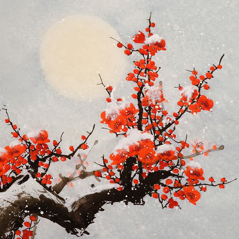 上联：风伴绿竹竹伴风下联：雪落红梅梅落雪