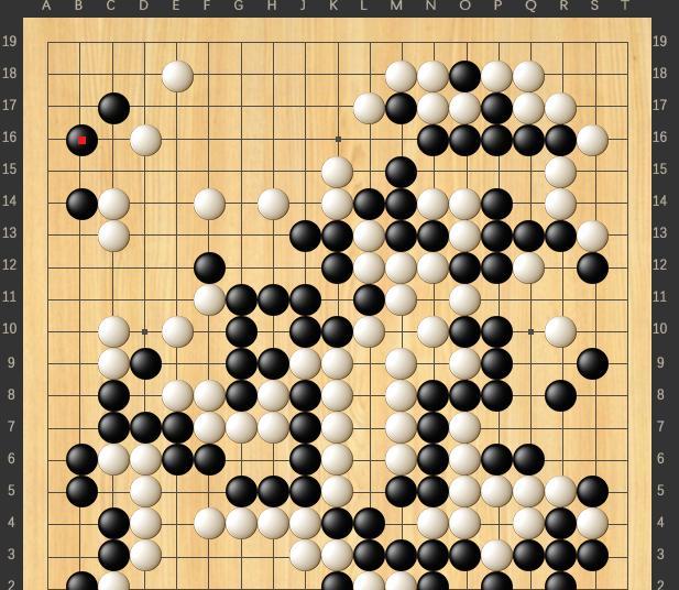 烂柯杯第二轮最新战报，李钦诚执黑中盘胜余正麒第一个晋级32强，具体图谱如图今