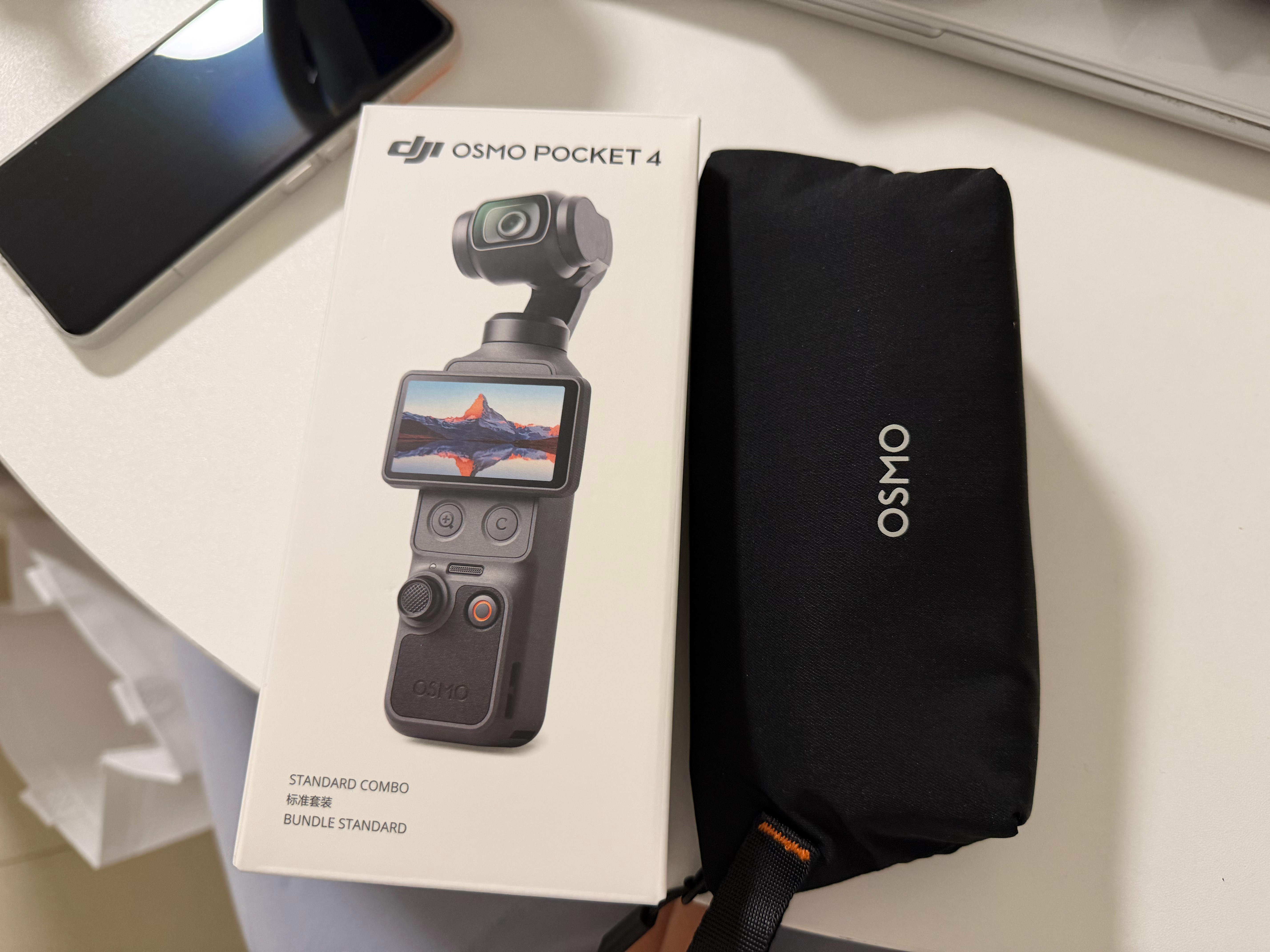 大疆pocket4标准版2999元，刚拿到，pocket3用了两年，我