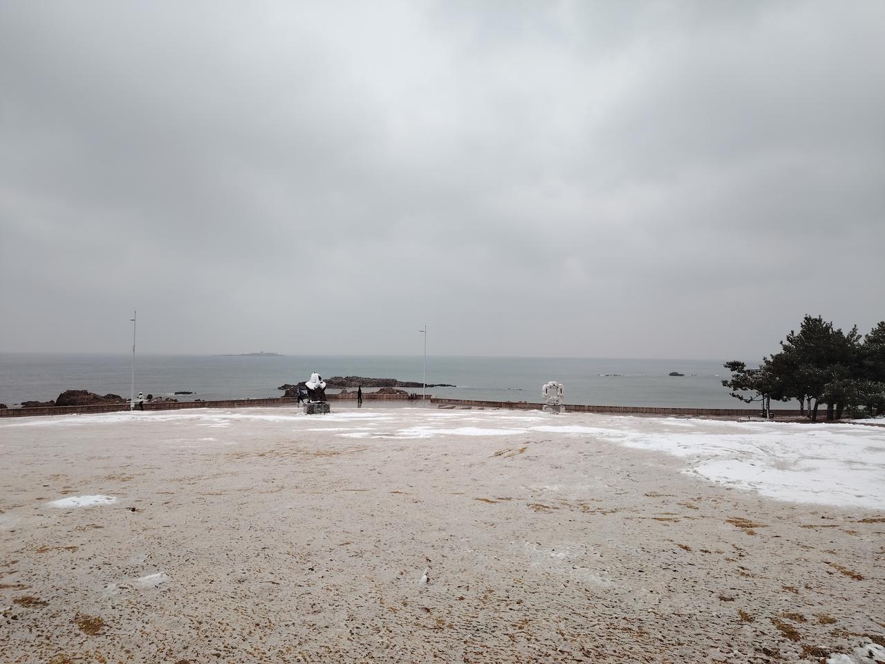 青岛，2025年第一场雪，银装素裹，映的青岛雕塑园分外妖娆！中国城市雕塑家协会