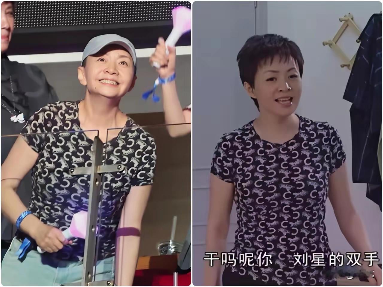 那英演唱会刷到宋丹丹穿多年前旧T恤，看完真的有点羡慕！那英演唱会现场，宋