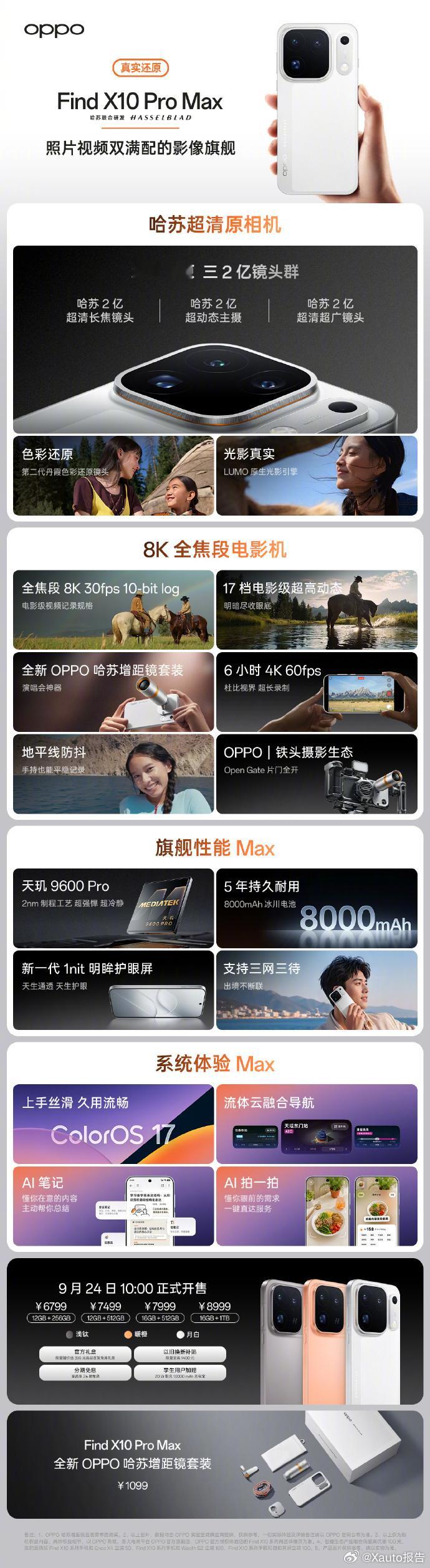 OPPOFindX10系列今日开售9月24日10点，OPPOFindX10
