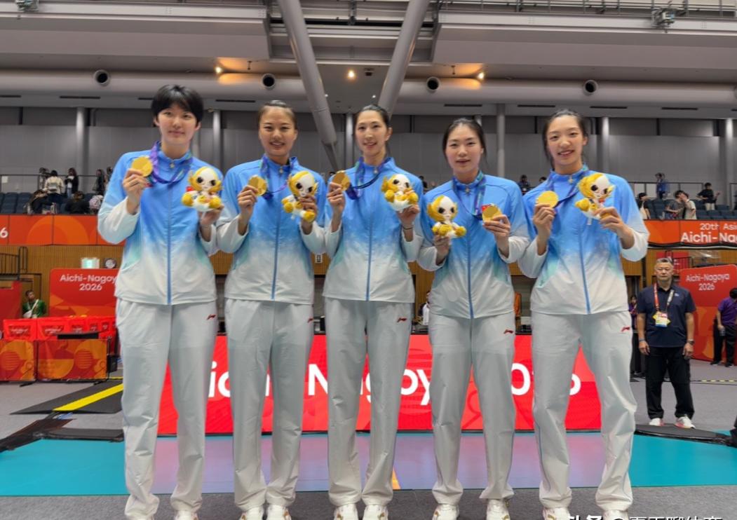 江苏女排成了中国女排亚运会夺冠的大赢家！这枚金灿灿的亚运会金牌，江苏女排是贡献了