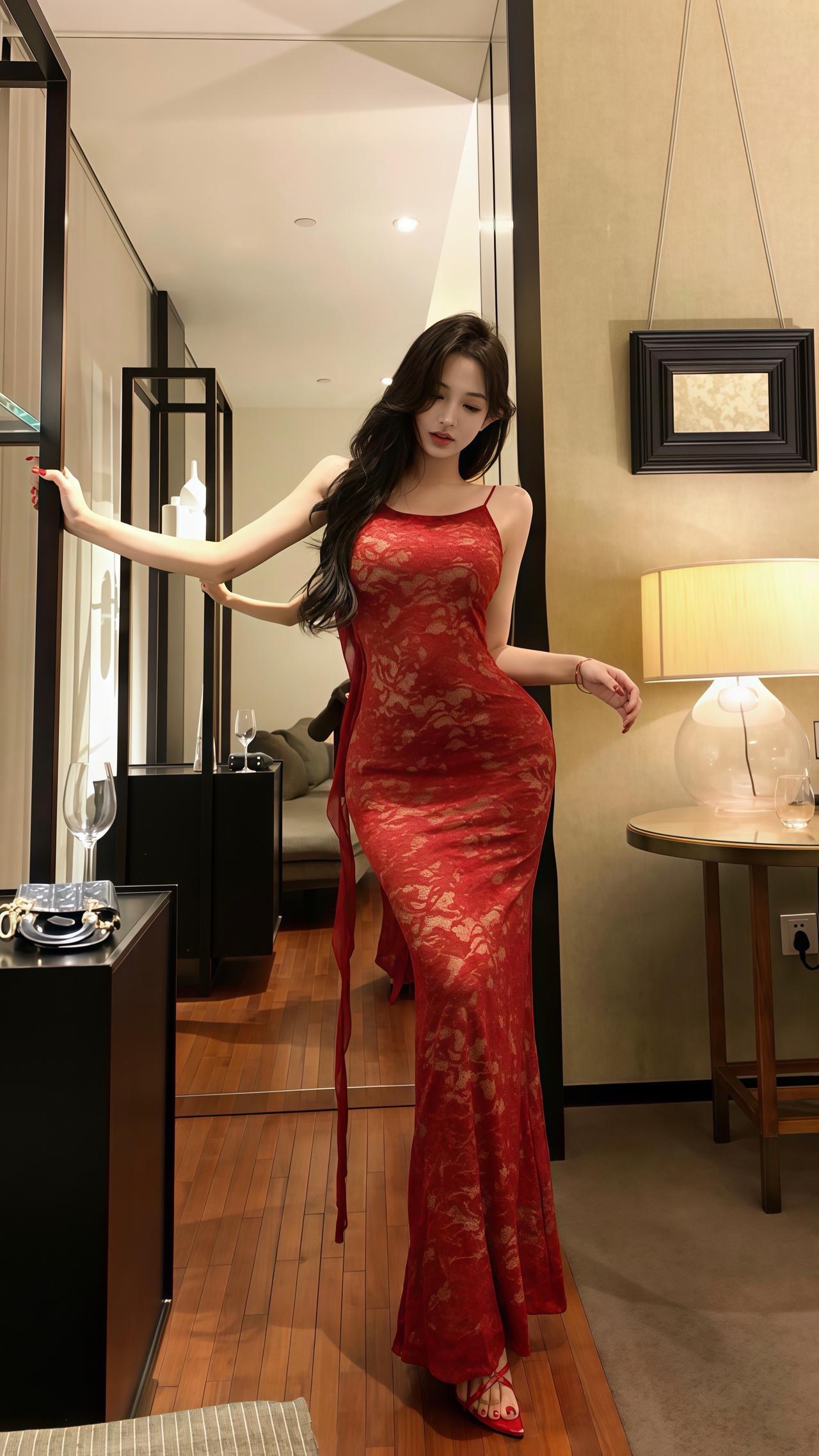 新年穿搭战袍御姐高定礼服聚会礼服