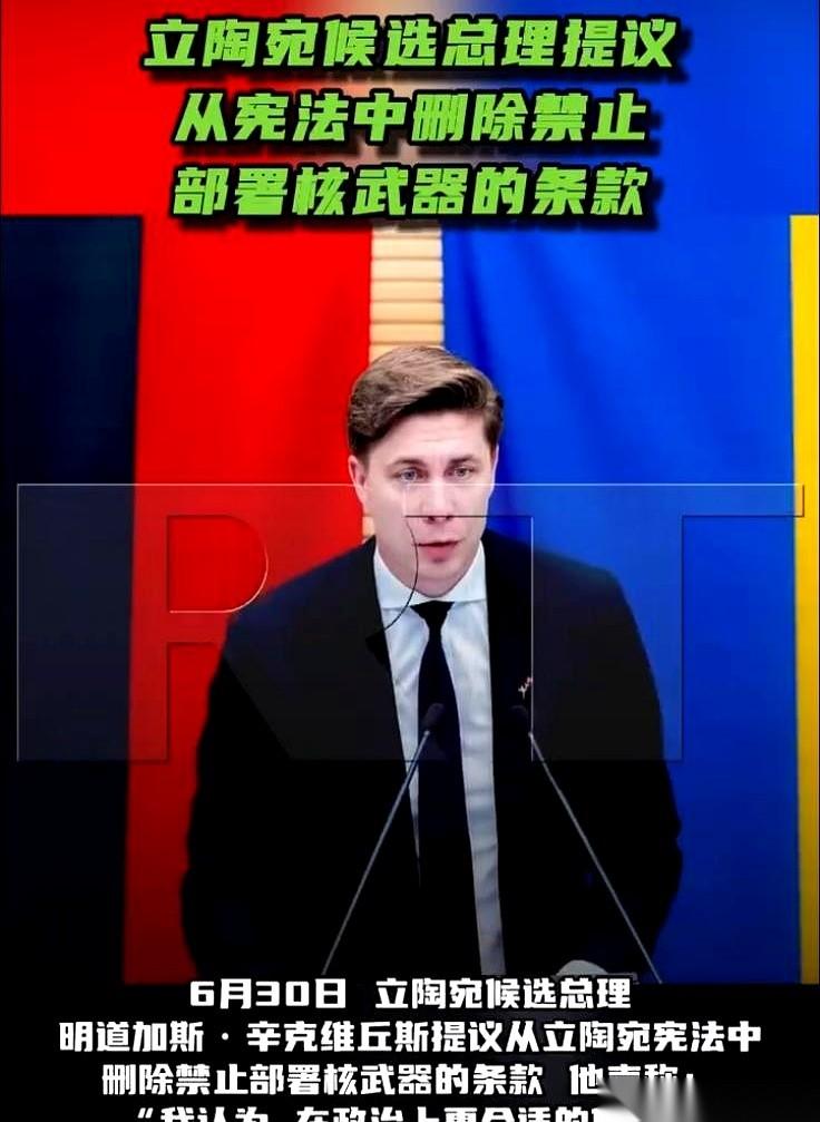 立陶宛这位候任总理的椅子还没坐热，就直接掏出了一把火，准备把自家宪法烧个洞。近
