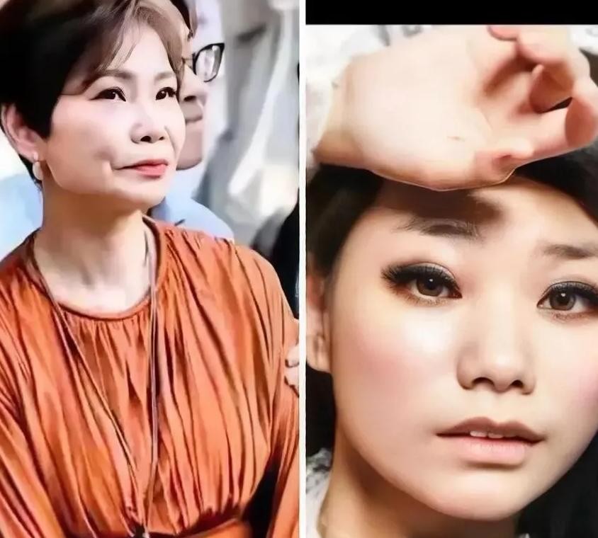 马筱梅妈妈的照片被网友翻出来对比，发现母女俩简直是一个模子刻出来的，连神态都像复