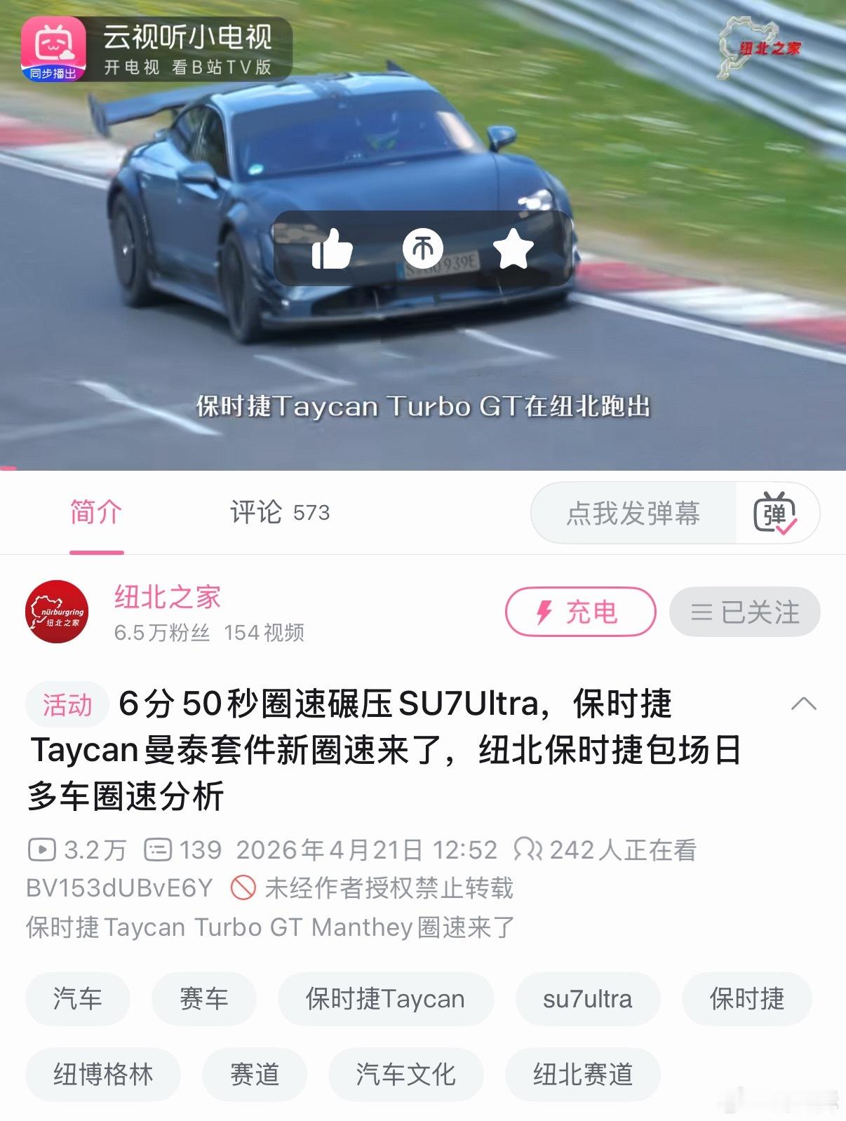 保时捷还是牛逼啊。前几天TaycanTurboGT加Manthey套件