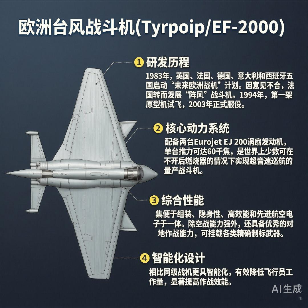 军事ai新视野欧洲“台风”战斗机“台风”（Typhoon，又常被称为EF-20