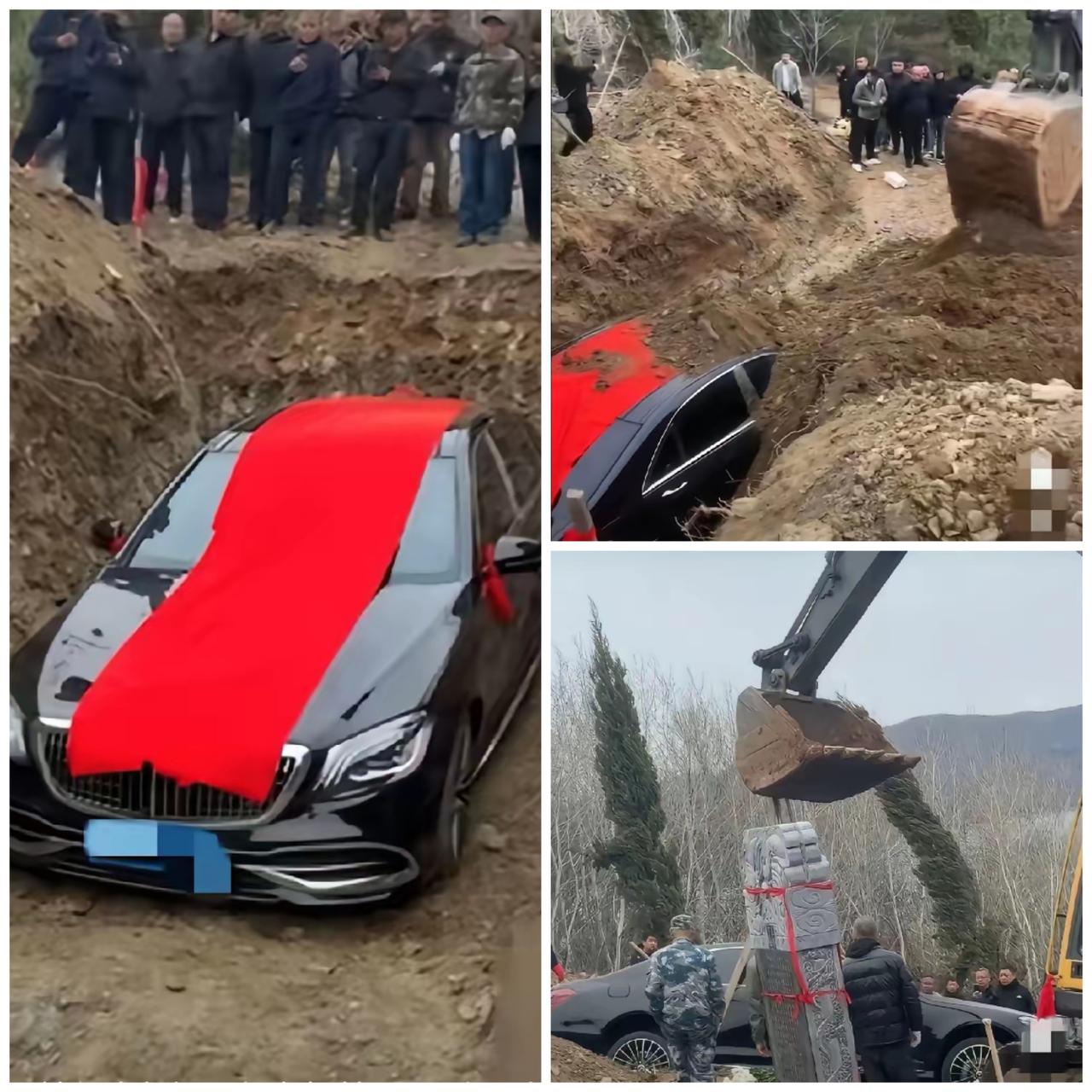 陪葬品是一台价值百万的奔驰s450L，这你敢相信吗？这应该是我目前看到的最壕的陪