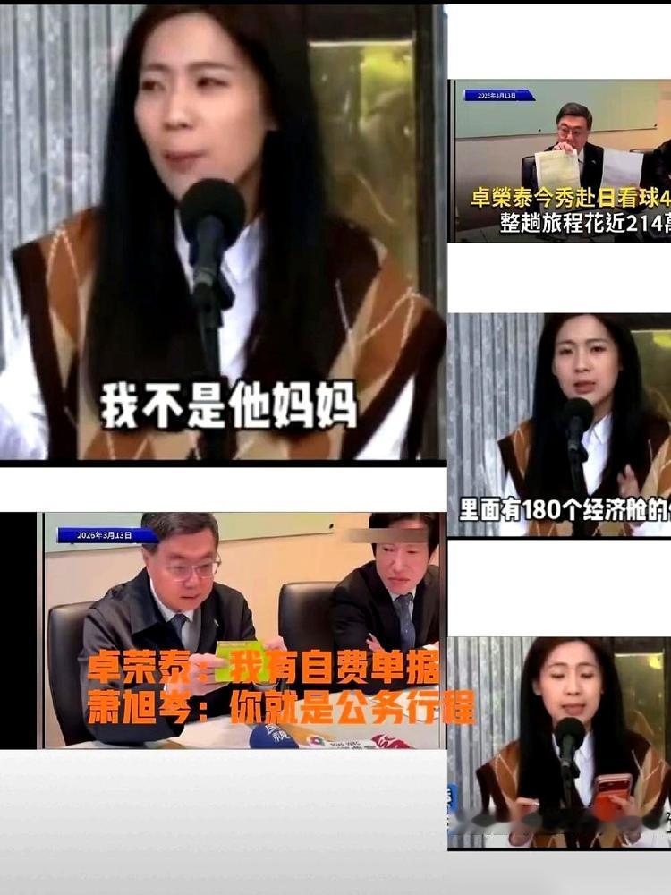 脸都红了。徐巧芯一句话，揭穿了卓荣泰214万的私人旅行，这水可真深。他把一