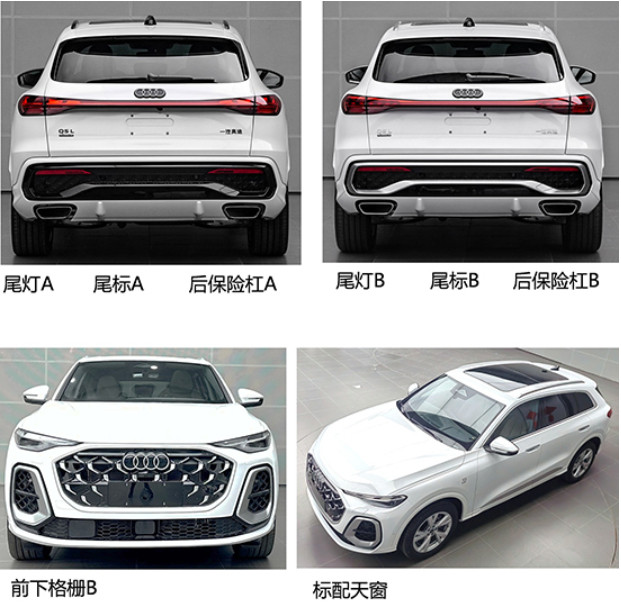 一汽奥迪Q5L申报图曝光近日，在工信部发布的最新一期新产品公示中，一汽奥迪全新