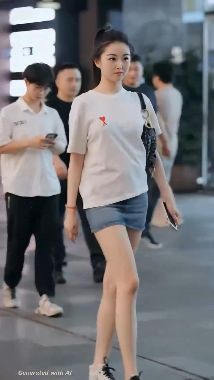 街拍今日小美女穿搭OOTD。时尚街拍共享美女