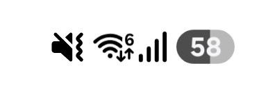 我升级到OneUI8.5最新版，这个版本加粗加黑了WiFi信号图标​​​