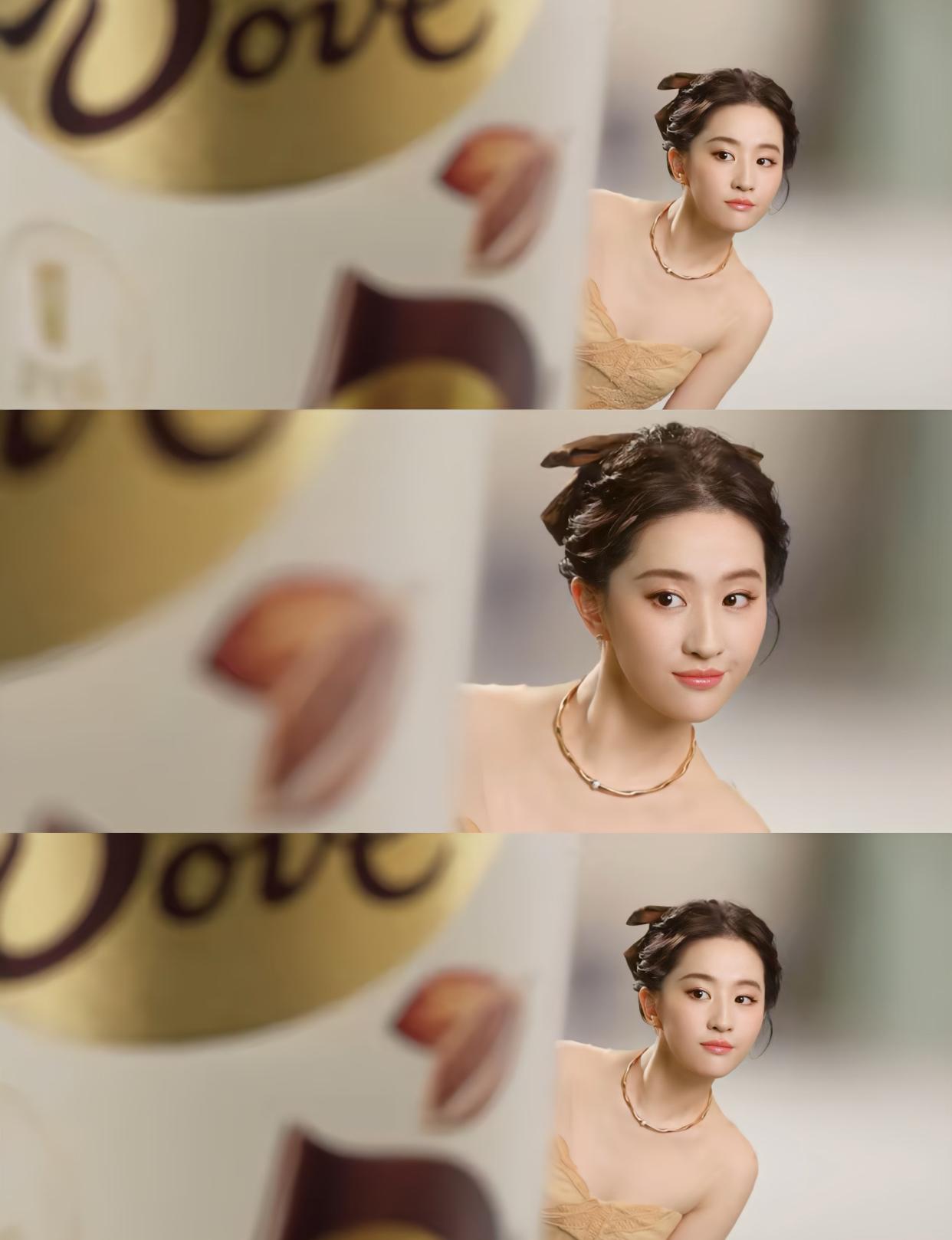 据说现在流行一句话，吃德芙吃多少能长刘亦菲这样，38岁的她这个猫猫探头真把人