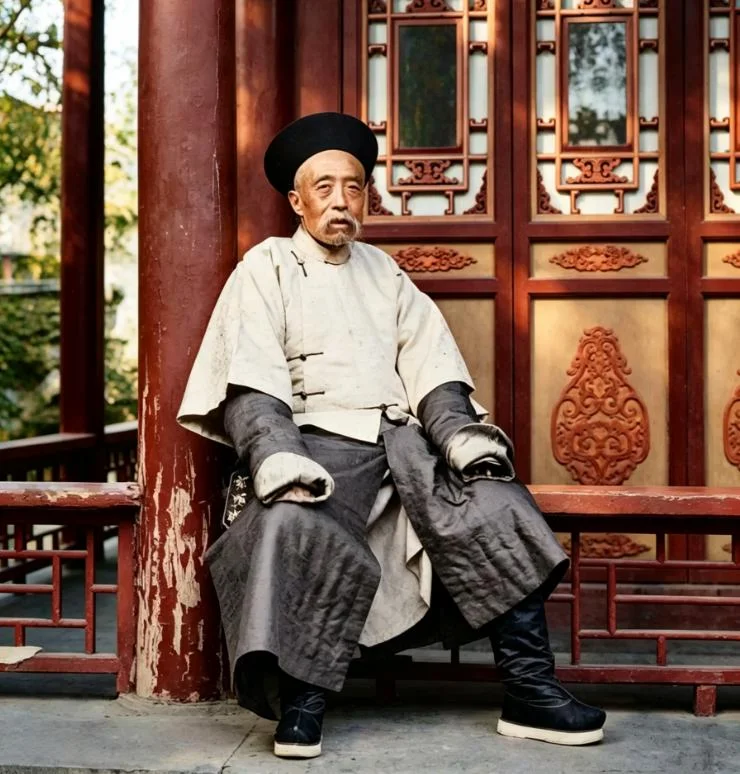 这张肖像拍摄于 1871 年，由英国摄影师约翰・汤姆逊记录下晚清重臣瓜...