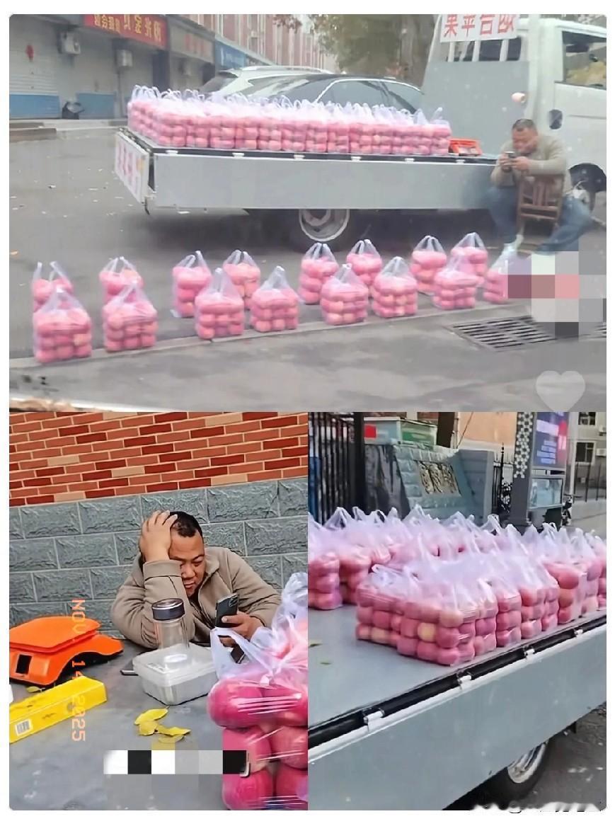 这位大哥，还没有意识到事情的严重性！有人把他卖苹果的视频发出来，只是觉得
