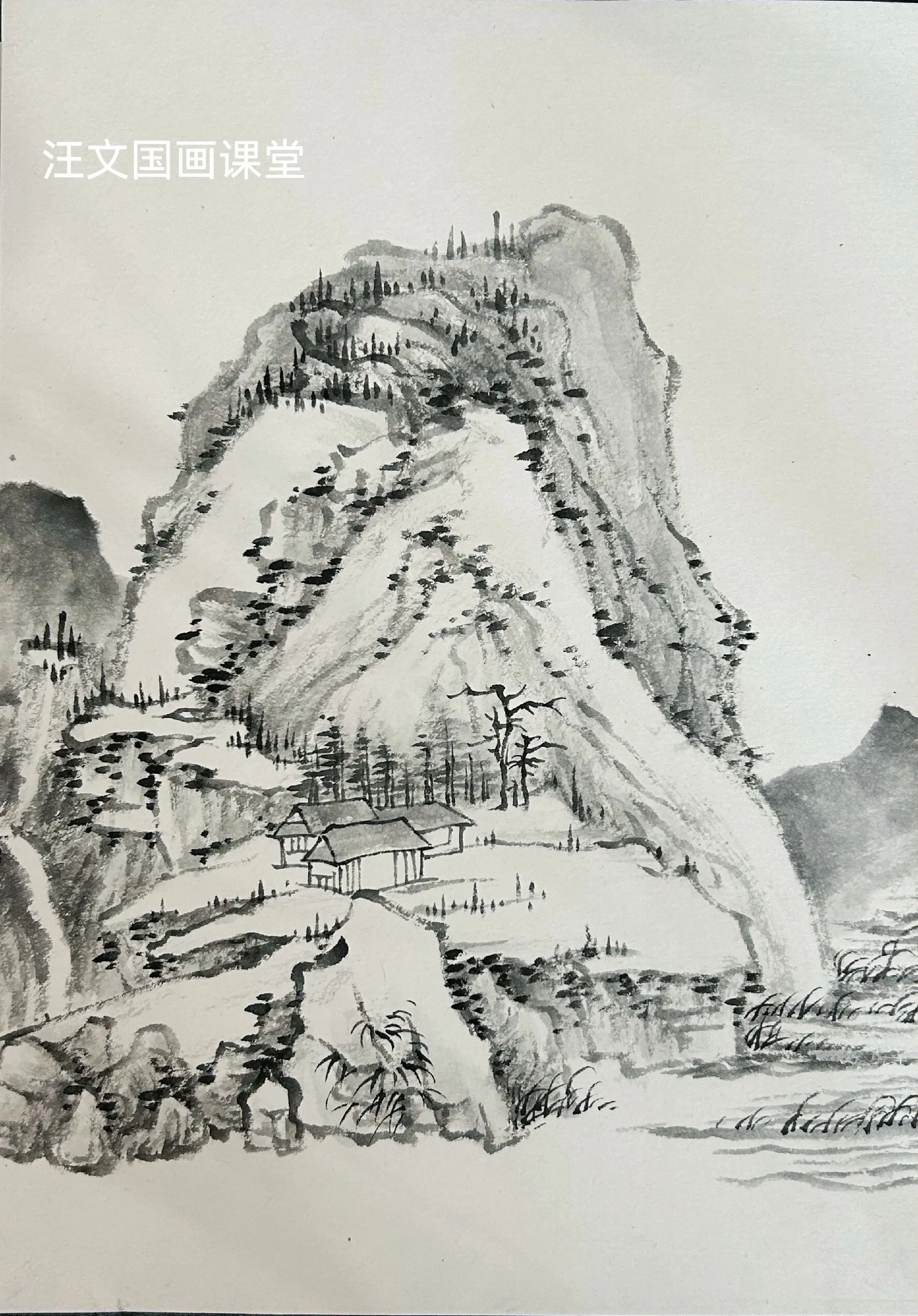 清代传统山水画之（弘仁）
