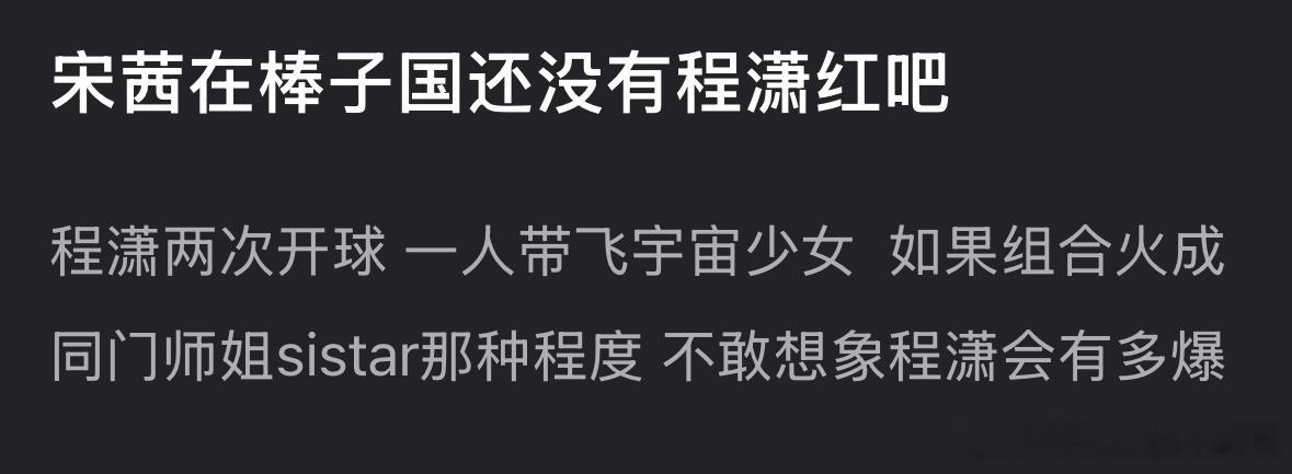 宋茜在韩国没有程潇红吗？