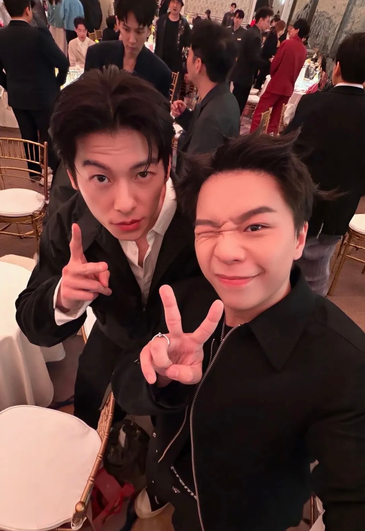 被打卡合照的许光汉陈汉典lulu婚礼现场陈汉典Lulu婚礼照