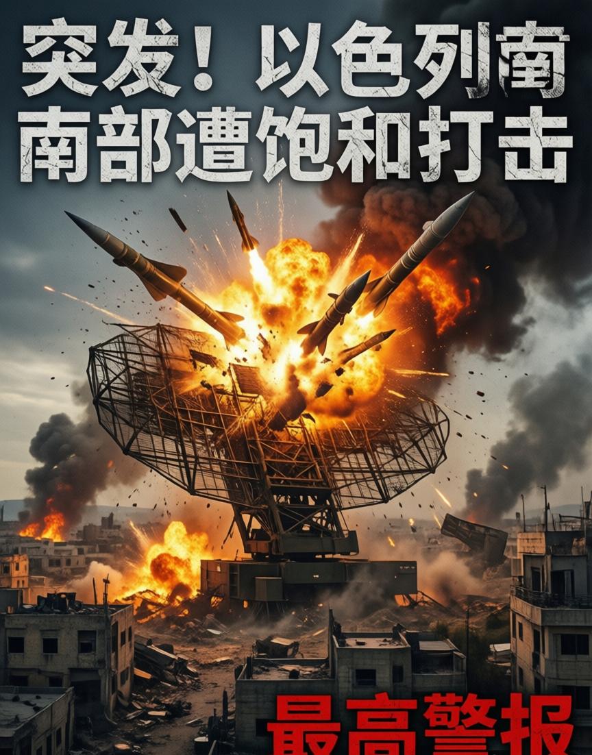 突发！以色列南部挨了一波饱和打击，铁穹没顶住，全国最高警报拉响。2026年3