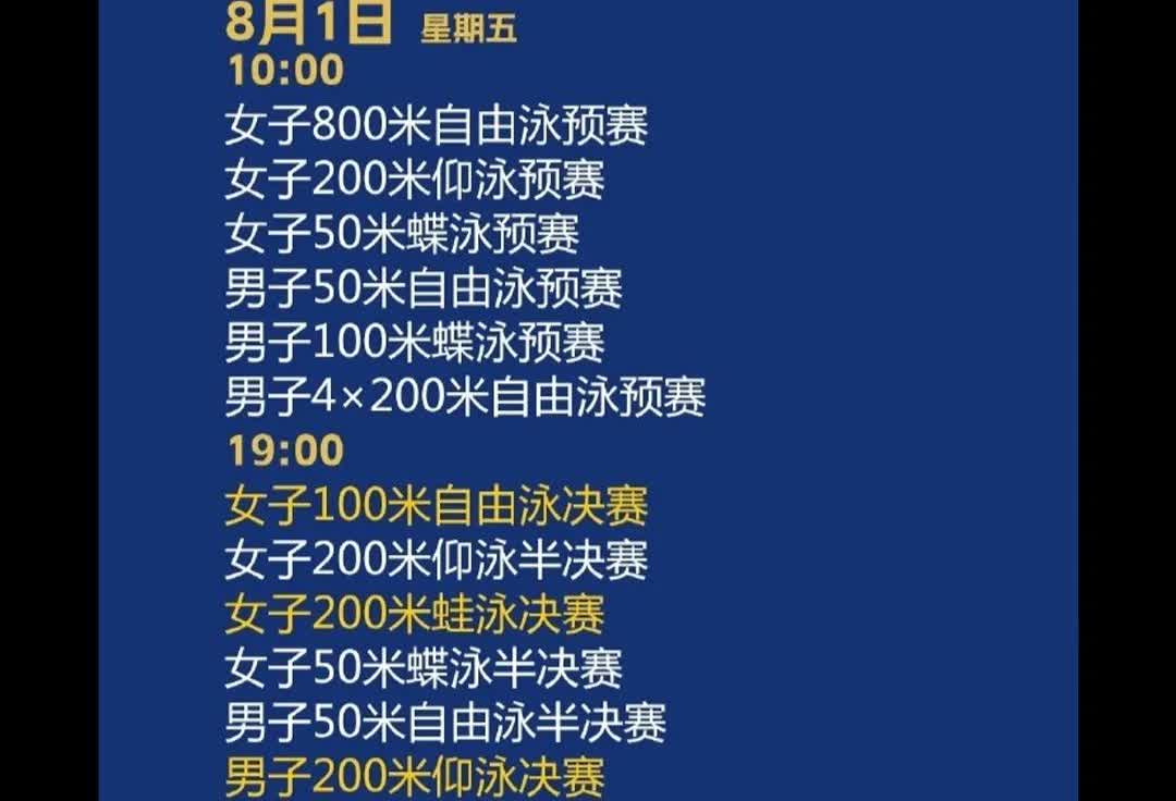 游泳世锦赛第六比赛日五项决赛，中国游泳队1个冲金点第五比赛日中国队再次无