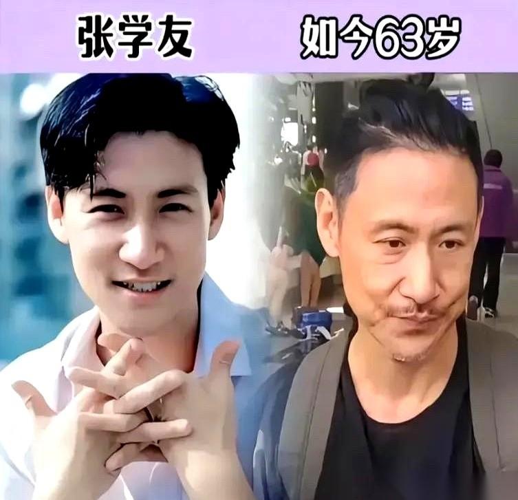 69岁的周润发顶着满头白发在街头跑步；62岁的梁朝伟笑着露出眼角的皱纹；62岁的
