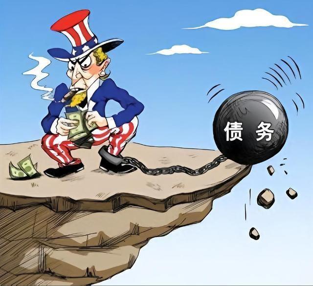 美国每收5美元税，1美元直接填进利息窟窿。法国一个季度，新增债务756亿欧元。挪