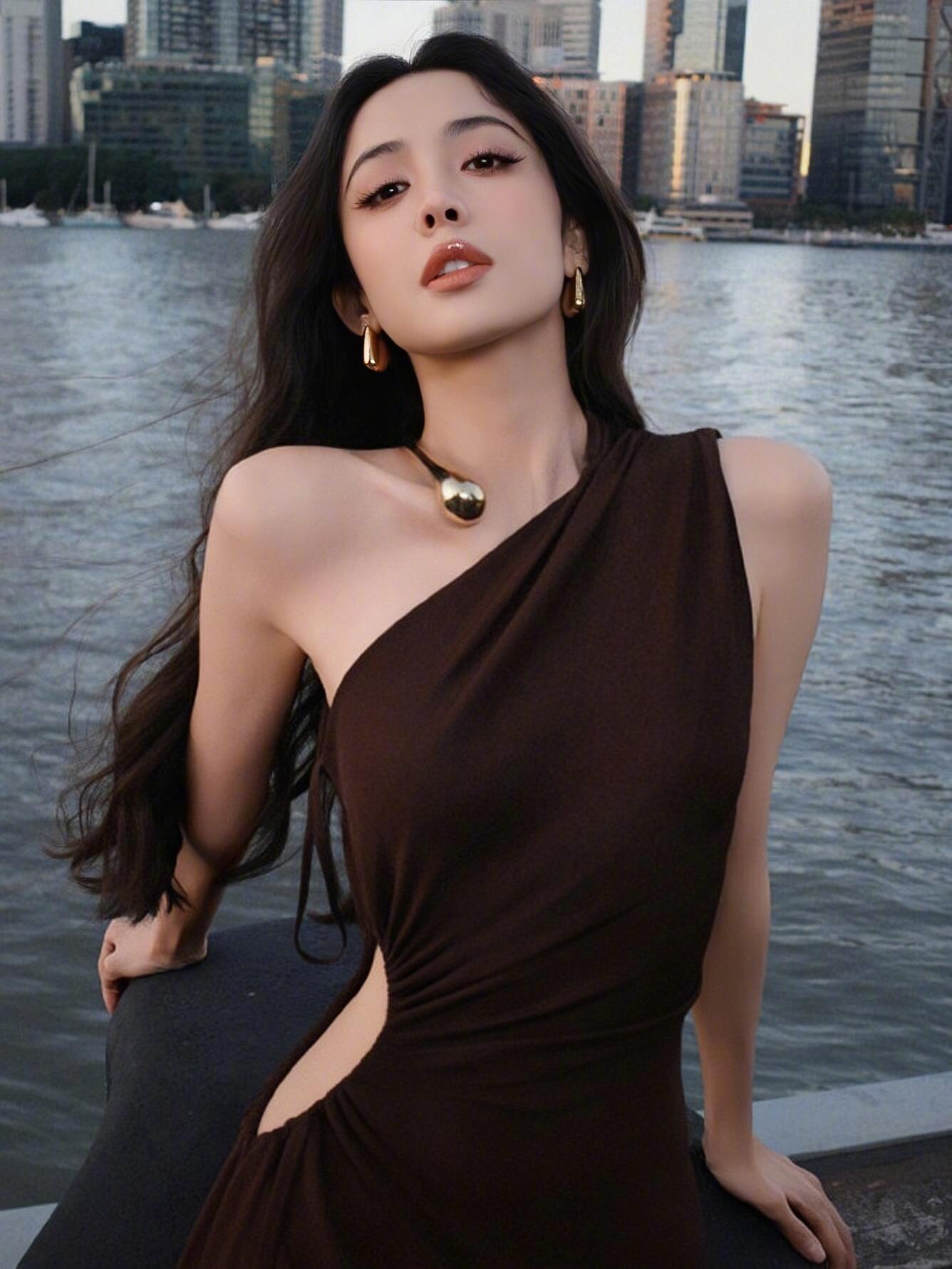 完全的建模脸，天生就是做明星的