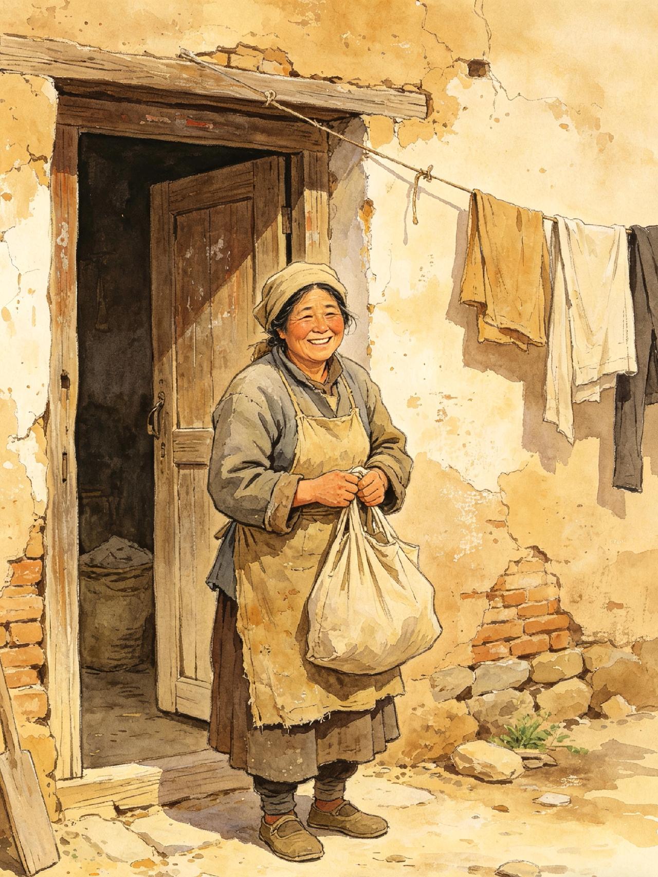 我们是别人的穷亲戚，亲戚两套房，我们租房住……前几天，76岁的大妗子来看76