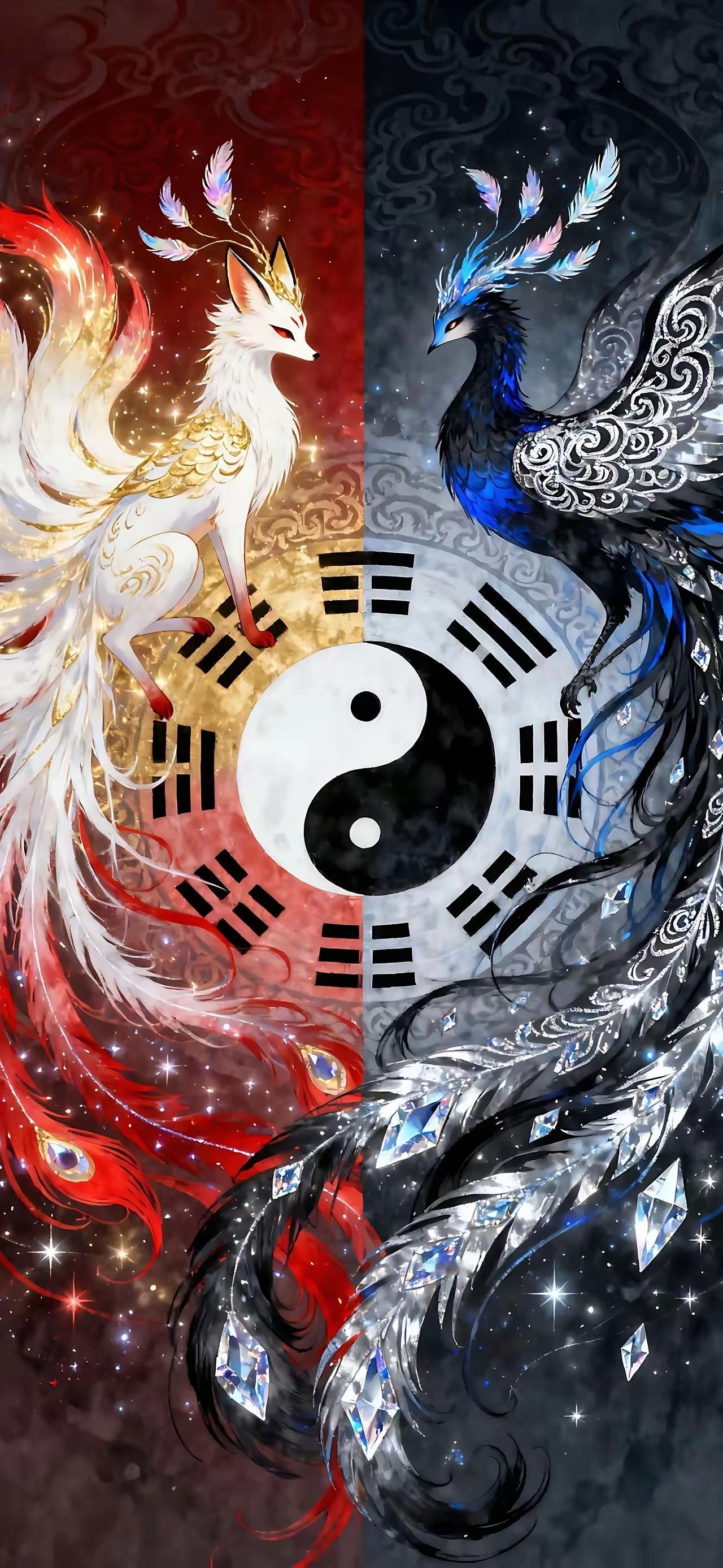 手机壁纸～一念起，天地皆知；一阴一阳，万物共生。于喧嚣中静听风吟，于岁月里静待花