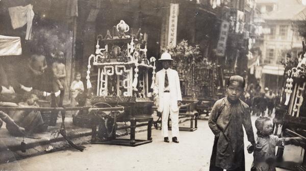 送葬队伍，香港，1915年左右​​​