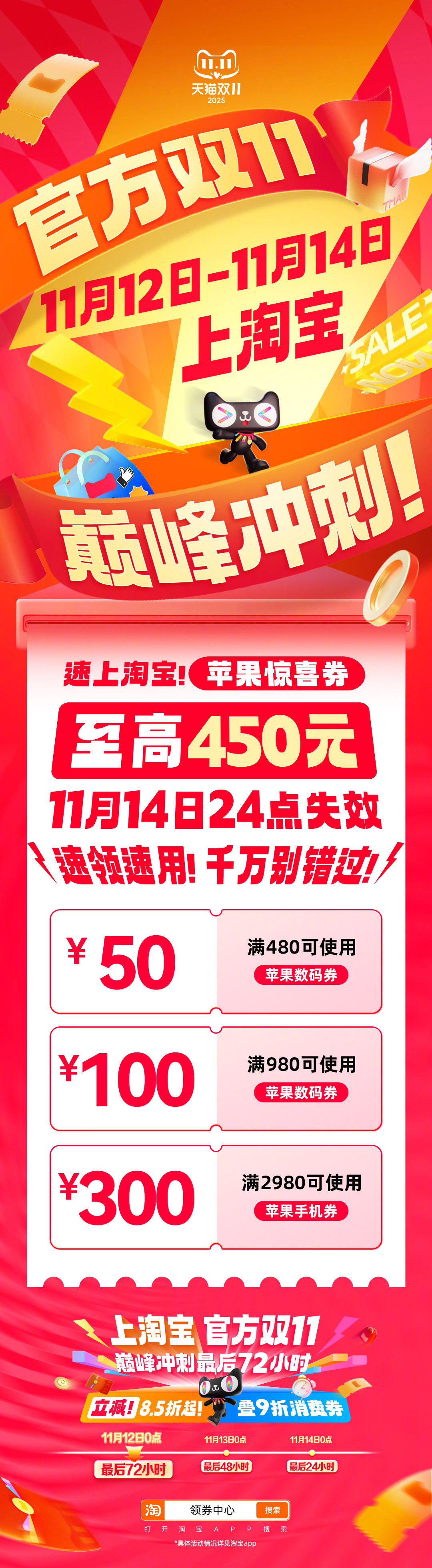 真的没看错！双11居然还在继续！天猫双11直接加时72小时，所有福利全部加码，终