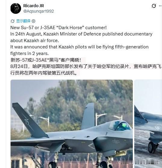 哈萨克斯坦国防部长声称两年内哈空军将拥有五代战斗机。显然是哈国防部长看到乌兹