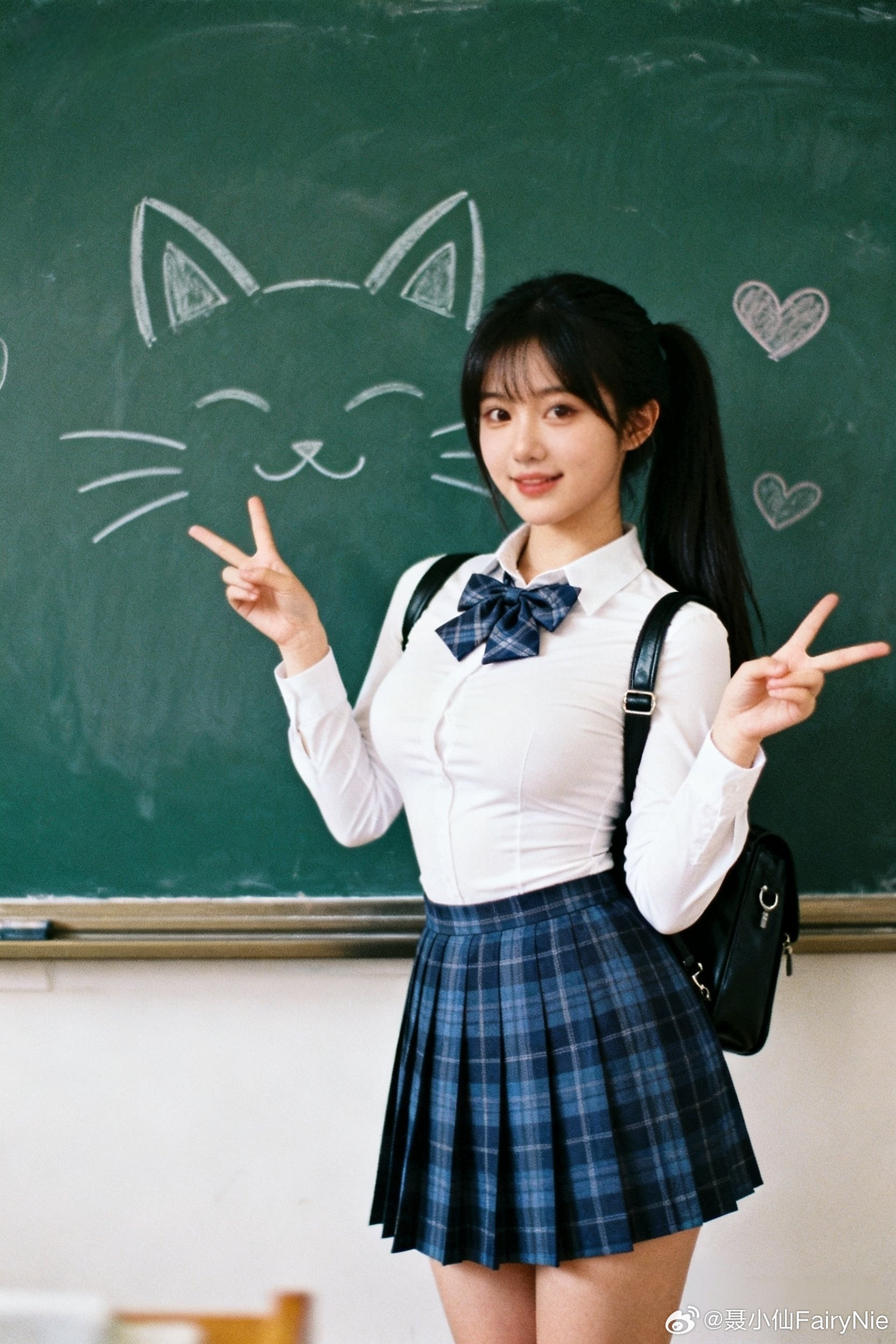 嘿，想做一只小猫咪，可以撒娇的那种！你可以来摸摸我的头！行摄漫记聂小仙