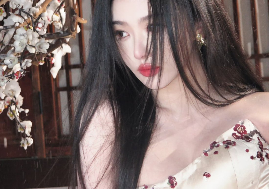 孔雪儿的漂亮脸蛋，什么造型都能撑得住