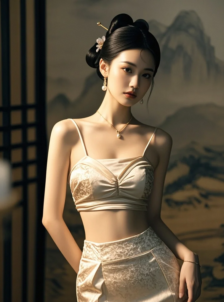 一袭素衣，袅袅婷婷，这古典美人的惊鸿一瞥，是否惊艳了时光？