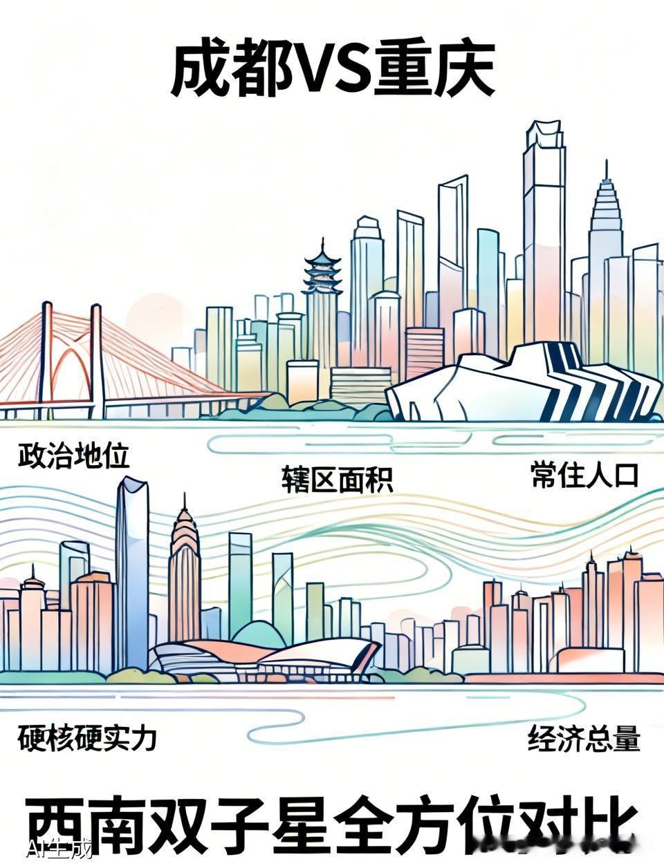 成都VS重庆！西南两大双子星全方位对比，谁才是西南第一城？说起西南地区，绕