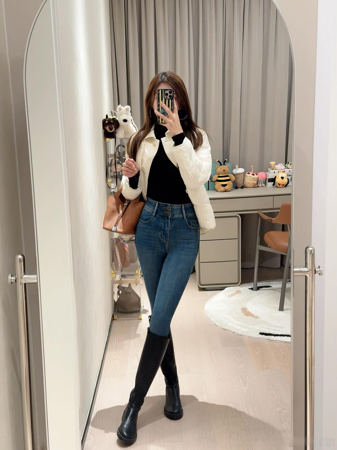 冬天不穿长靴牛仔裤穿什么日常分享今日穿搭每日穿搭通勤穿搭每日穿搭