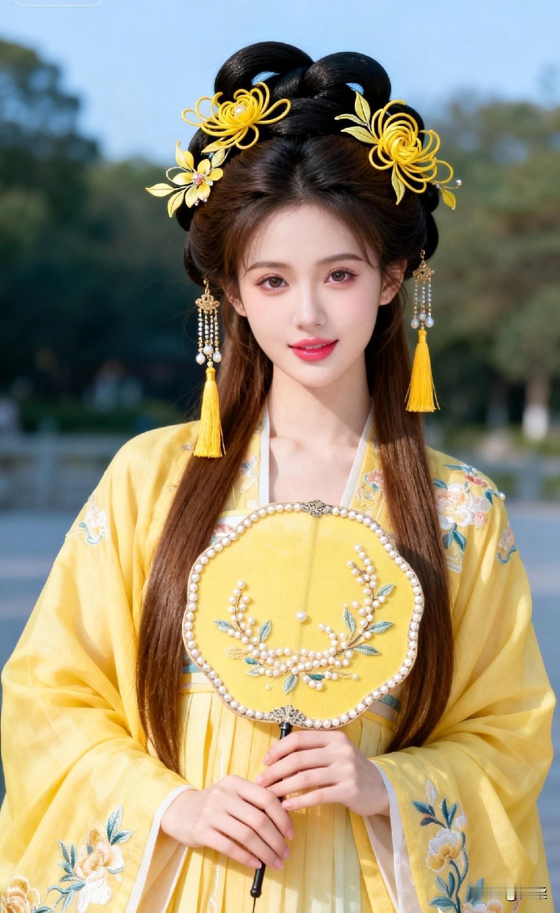 古典美女，手持团扇，古风优雅，韵味十足