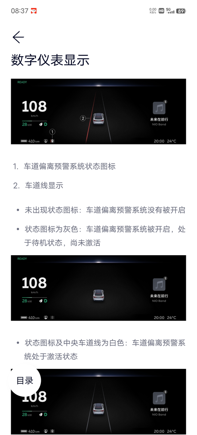 蔚来一次次都更新了个啥之前变道压线都会仪表提醒并方向盘震动，这几天偶然发现车道