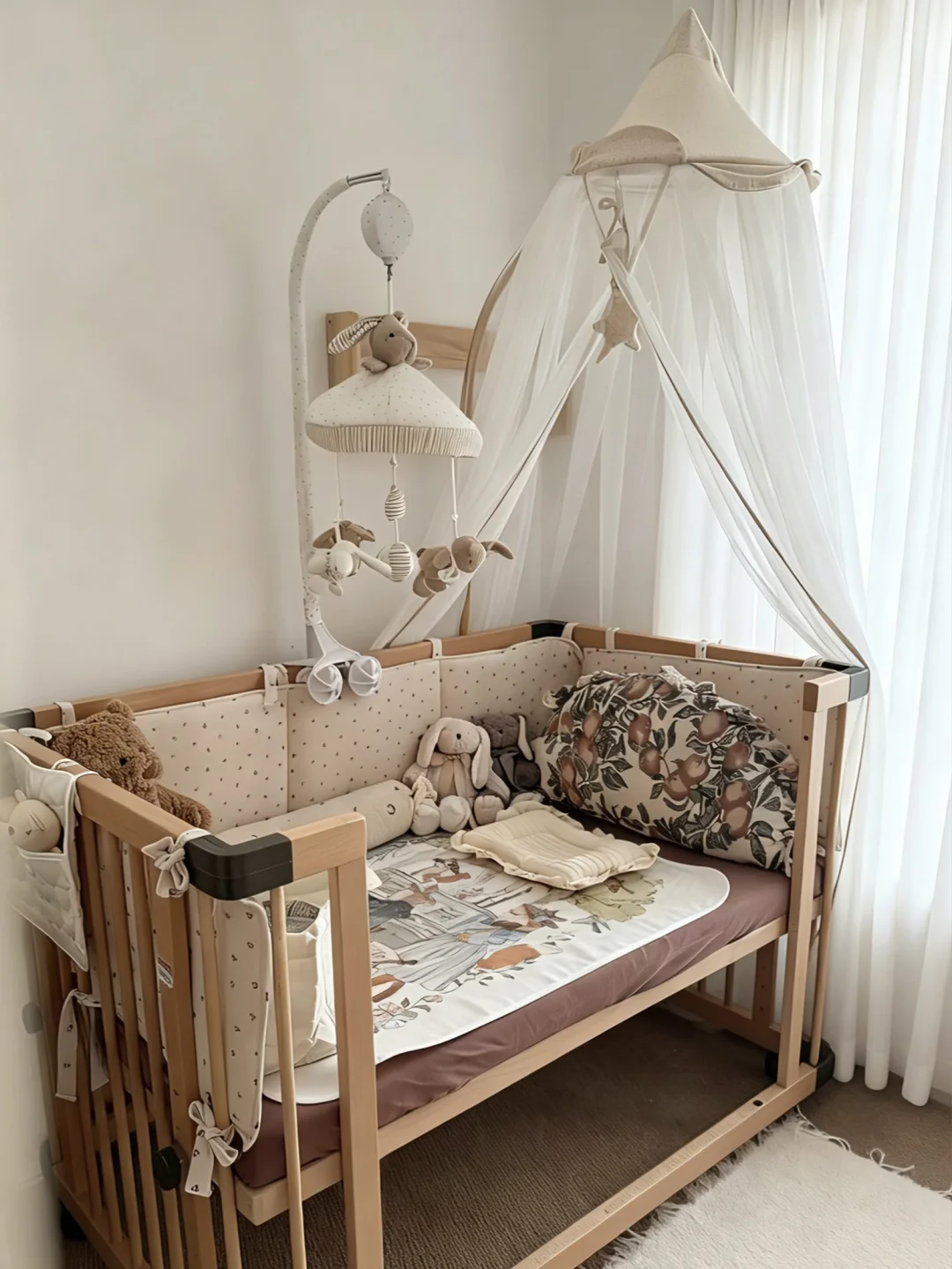 沉浸式布置！我终于把婴儿床安排好了！