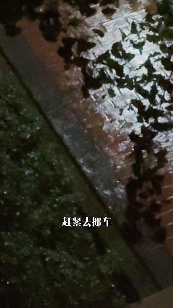 今晚重庆的暴雨非常大，停车在低位赶紧挪。今晚重庆的暴雨非常大，太夸张了，看地上