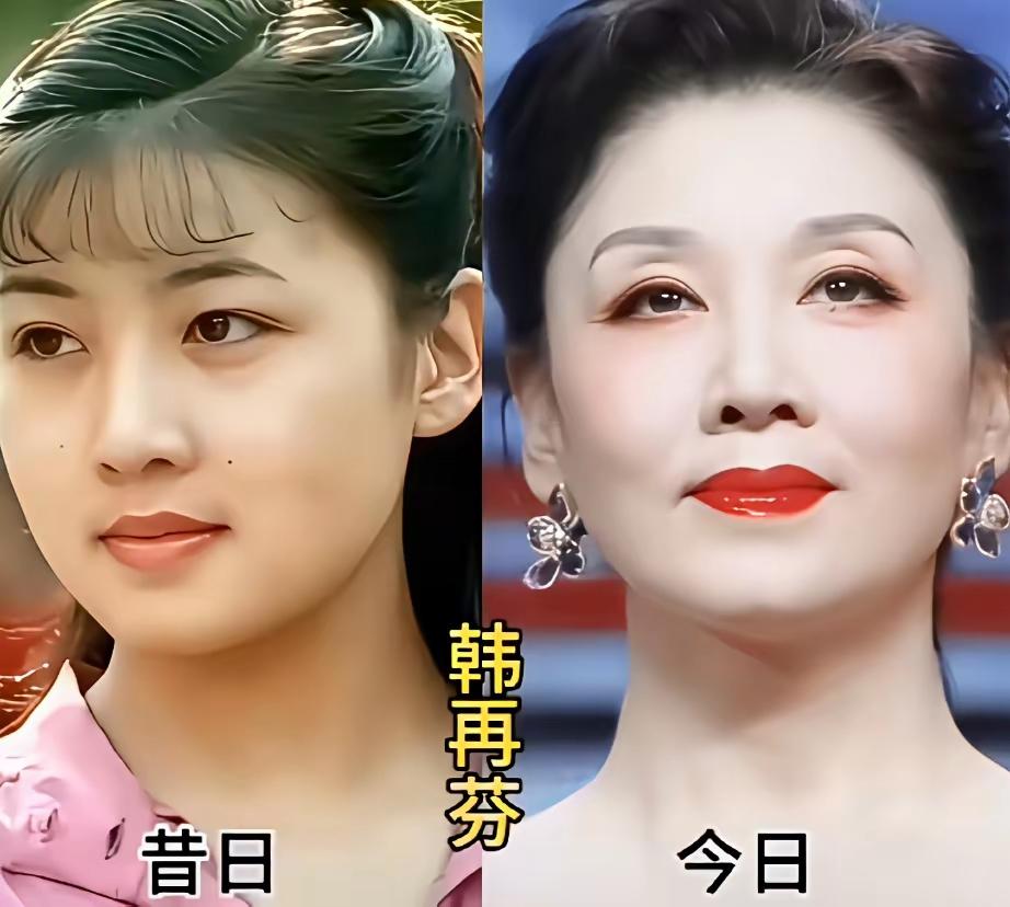 年轻的时候妆容很惊艳。韩再芬演唱黄梅戏《天女散花》《女驸马》《牛郎织女》都特别